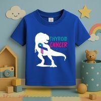 Thyroid Cancer Awareness Cool Tgiftrex Warrior Survivor Fighter Cool Gift Toddler T-Shirt thumb 3