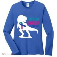 Thyroid Cancer Awareness Cool Tgiftrex Warrior Survivor Fighter Cool Gift Women's Long Sleeve Shirt thumb 0
