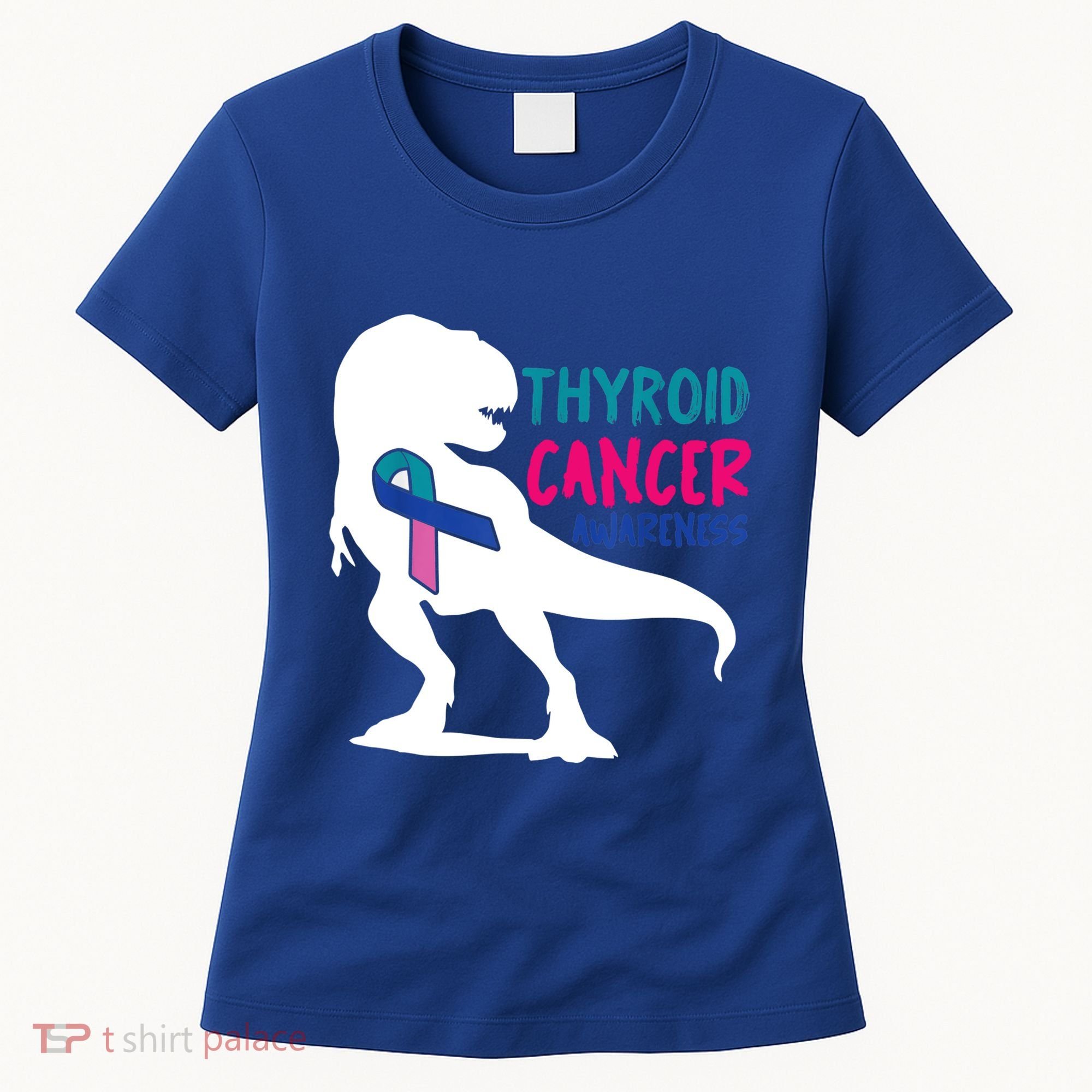 Thyroid Cancer Awareness Cool Tgiftrex Warrior Survivor Fighter Cool Gift Women's T-Shirt