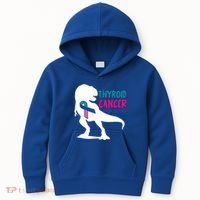 Thyroid Cancer Awareness Cool Tgiftrex Warrior Survivor Fighter Cool Gift Kids Hoodie thumb 0