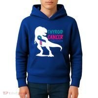 Thyroid Cancer Awareness Cool Tgiftrex Warrior Survivor Fighter Cool Gift Kids Hoodie thumb 4