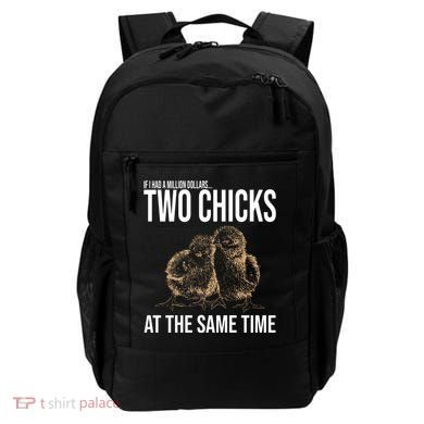 Two Chicks At The Same Time Funny Backpack