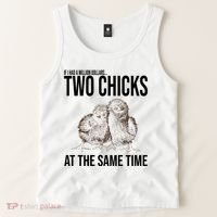 Two Chicks At The Same Time Funny Tank Top thumb 2