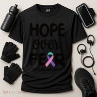 Thyroid Cancer Awareness Thyroid Cancer Warrior Gift Cooling Performance Crew T-Shirt thumb 3