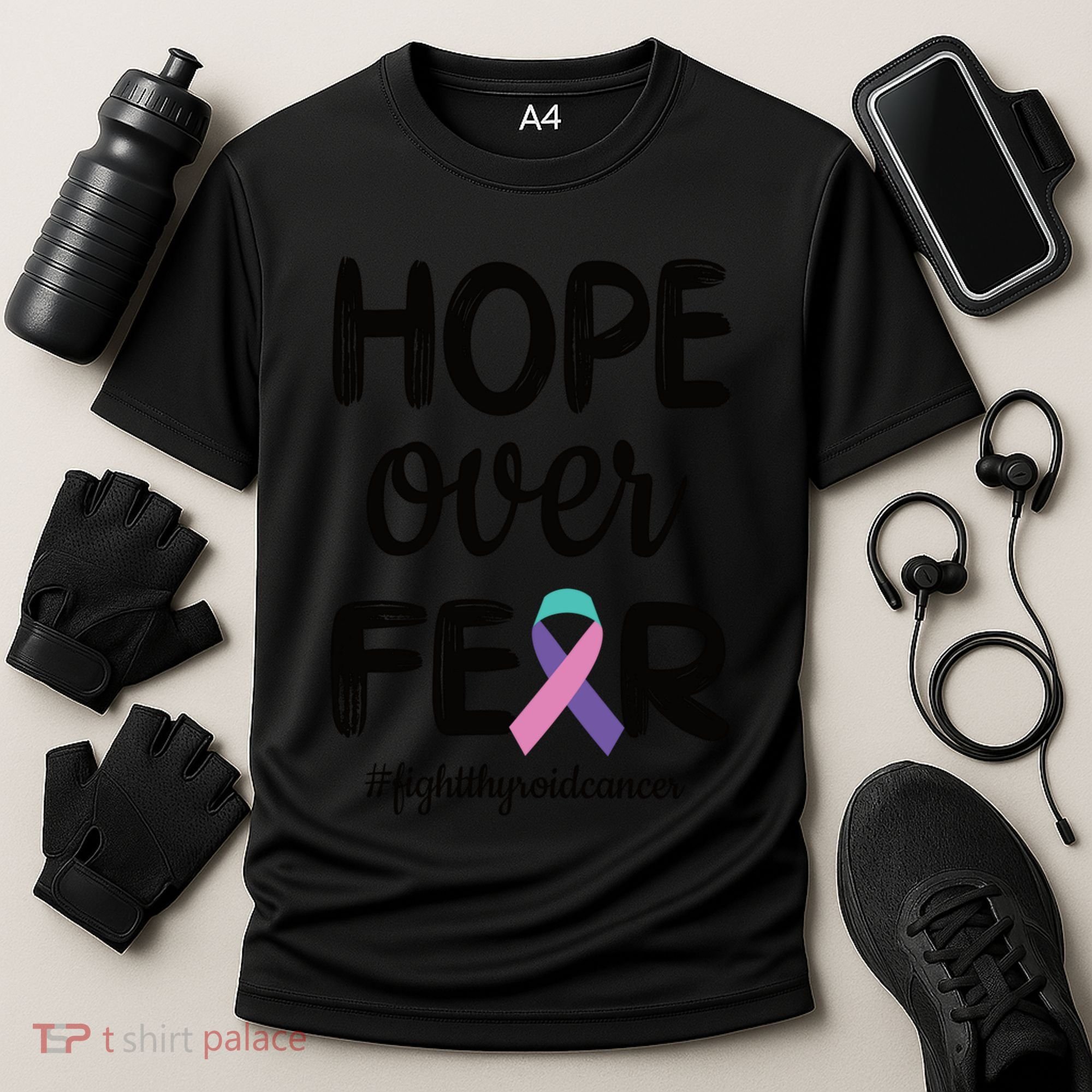 Thyroid Cancer Awareness Thyroid Cancer Warrior Gift Cooling Performance Crew T-Shirt