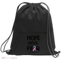 Thyroid Cancer Awareness Thyroid Cancer Warrior Gift Sweatshirt Cinch Pack Bag thumb 0