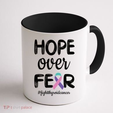 Thyroid Cancer Awareness Thyroid Cancer Warrior Gift Coffee Mug back