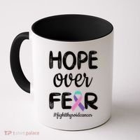 Thyroid Cancer Awareness Thyroid Cancer Warrior Gift Coffee Mug thumb 0