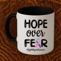 Thyroid Cancer Awareness Thyroid Cancer Warrior Gift Coffee Mug thumb 2