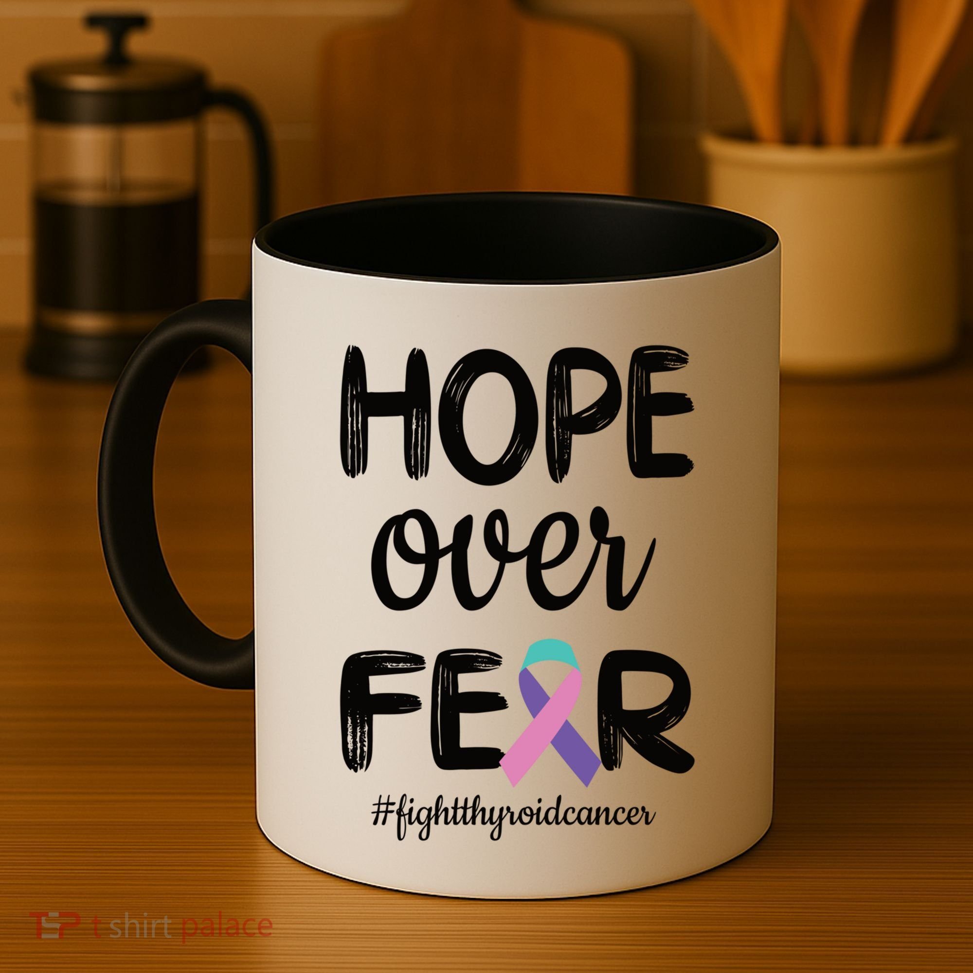 Thyroid Cancer Awareness Thyroid Cancer Warrior Gift Coffee Mug