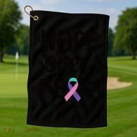 Thyroid Cancer Awareness Thyroid Cancer Warrior Gift Golf Towel thumb 1