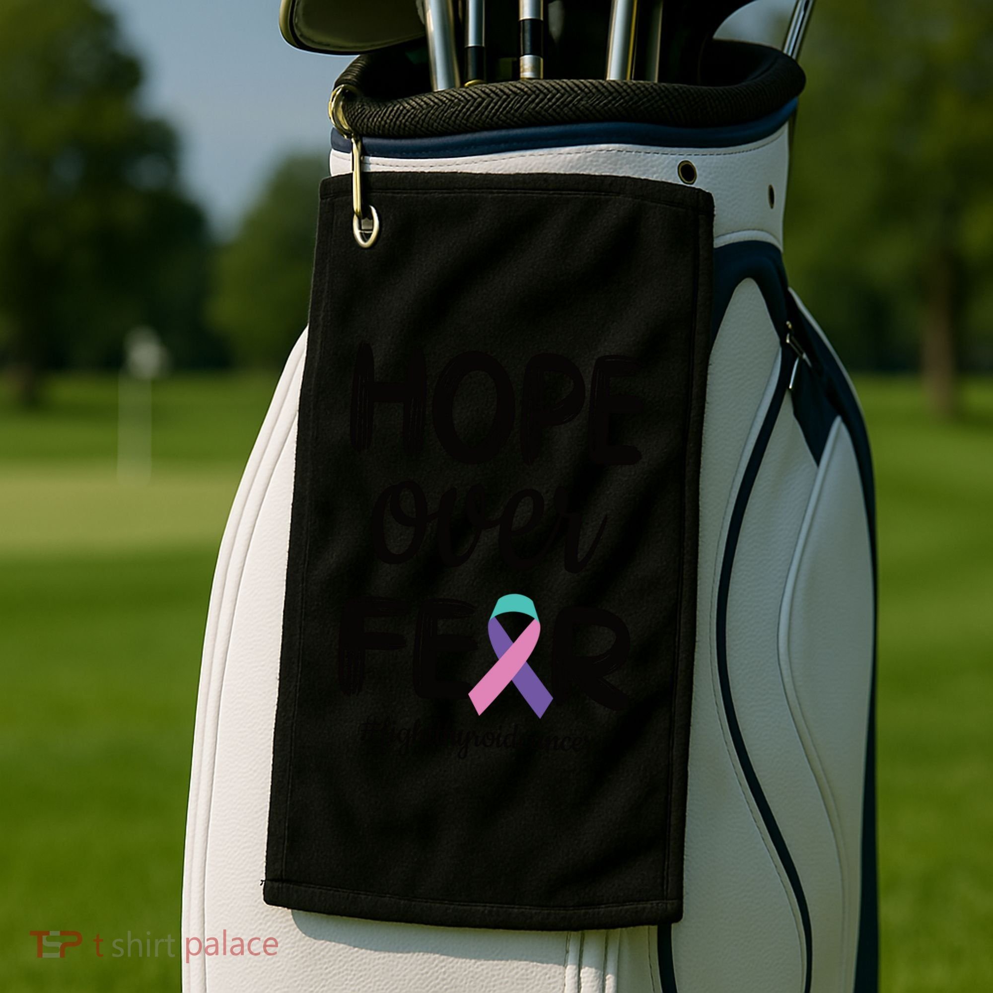 Thyroid Cancer Awareness Thyroid Cancer Warrior Gift Golf Towel