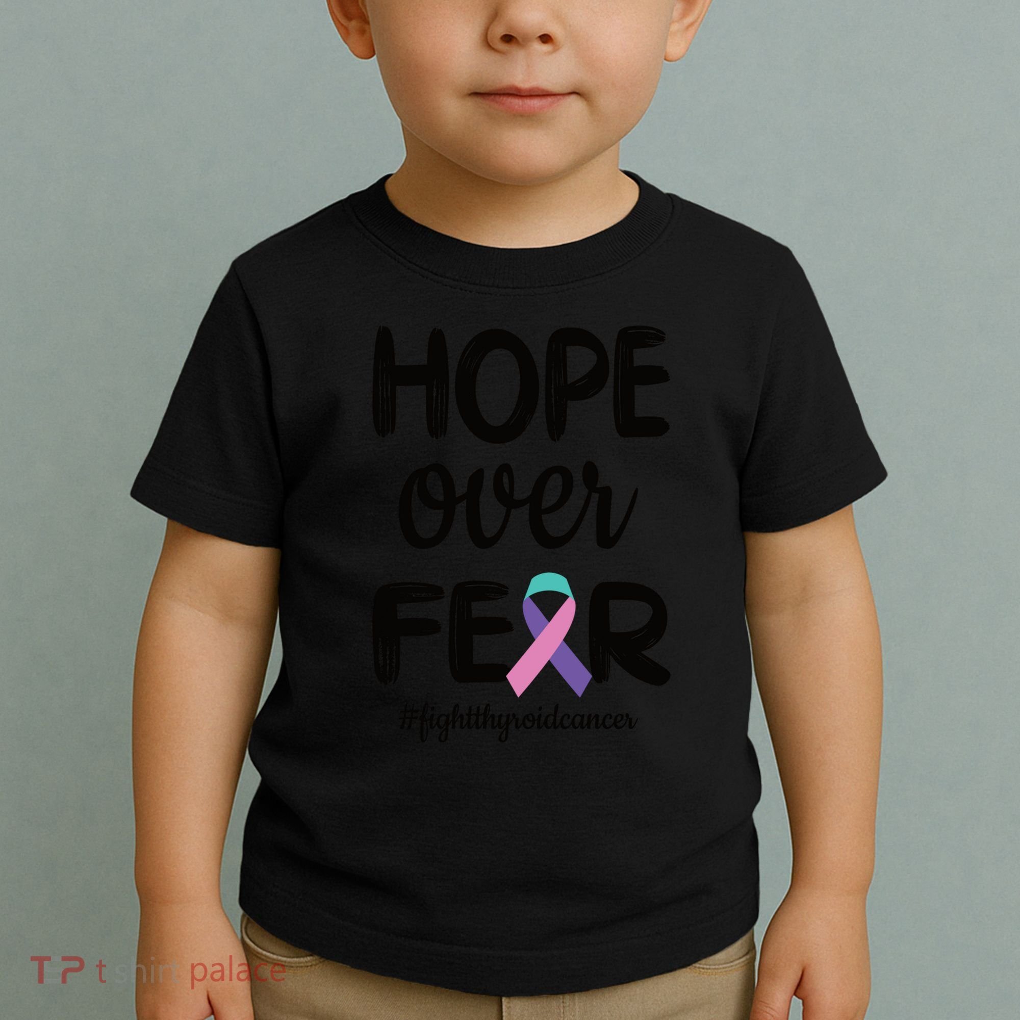 Thyroid Cancer Awareness Thyroid Cancer Warrior Gift Toddler T-Shirt