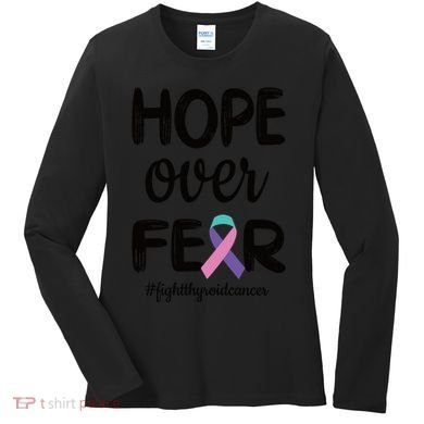 Thyroid Cancer Awareness Thyroid Cancer Warrior Gift Women's Long Sleeve Shirt