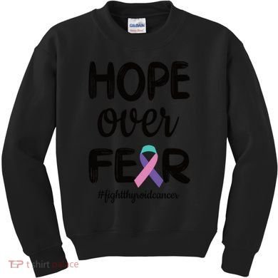Thyroid Cancer Awareness Thyroid Cancer Warrior Gift Kids Sweatshirt