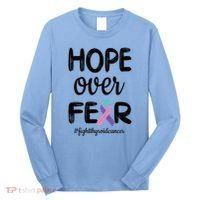 Thyroid Cancer Awareness Thyroid Cancer Warrior Gift Long Sleeve Shirt thumb 0
