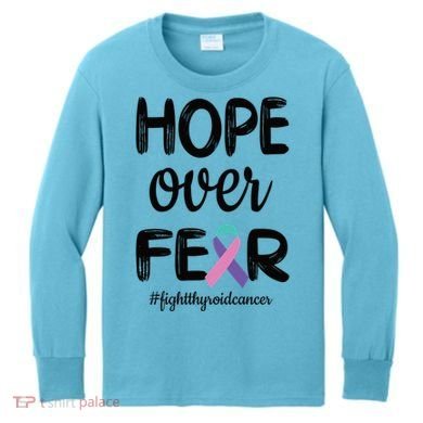 Thyroid Cancer Awareness Thyroid Cancer Warrior Gift Kids Long Sleeve Shirt