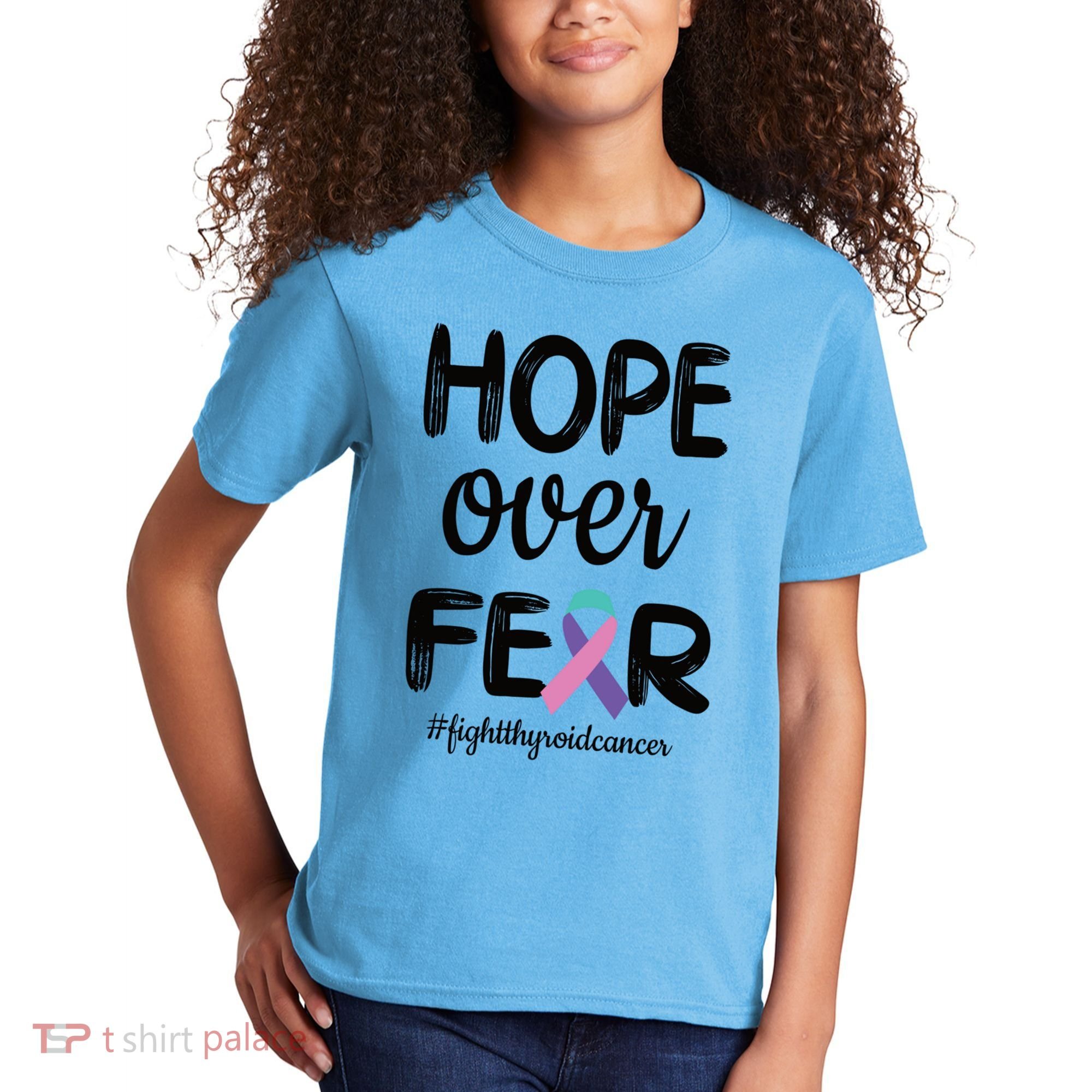 Thyroid Cancer Awareness Thyroid Cancer Warrior Gift Kids T-Shirt