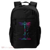 Thyroid Cancer Awareness Warrior Dragonfly Believe Hope Gift Backpack thumb 0