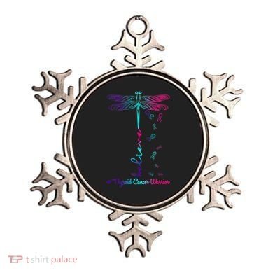 Thyroid Cancer Awareness Warrior Dragonfly Believe Hope Gift Ornament