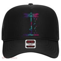 Thyroid Cancer Awareness Warrior Dragonfly Believe Hope Gift Hat thumb 0