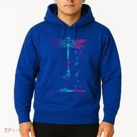 Thyroid Cancer Awareness Warrior Dragonfly Believe Hope Gift Hoodie thumb 2