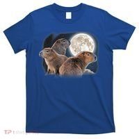 Three Capybaras And Moon Funny Capybara Humor Parody T-Shirt thumb 0