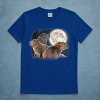 Three Capybaras And Moon Funny Capybara Humor Parody T-Shirt thumb 5