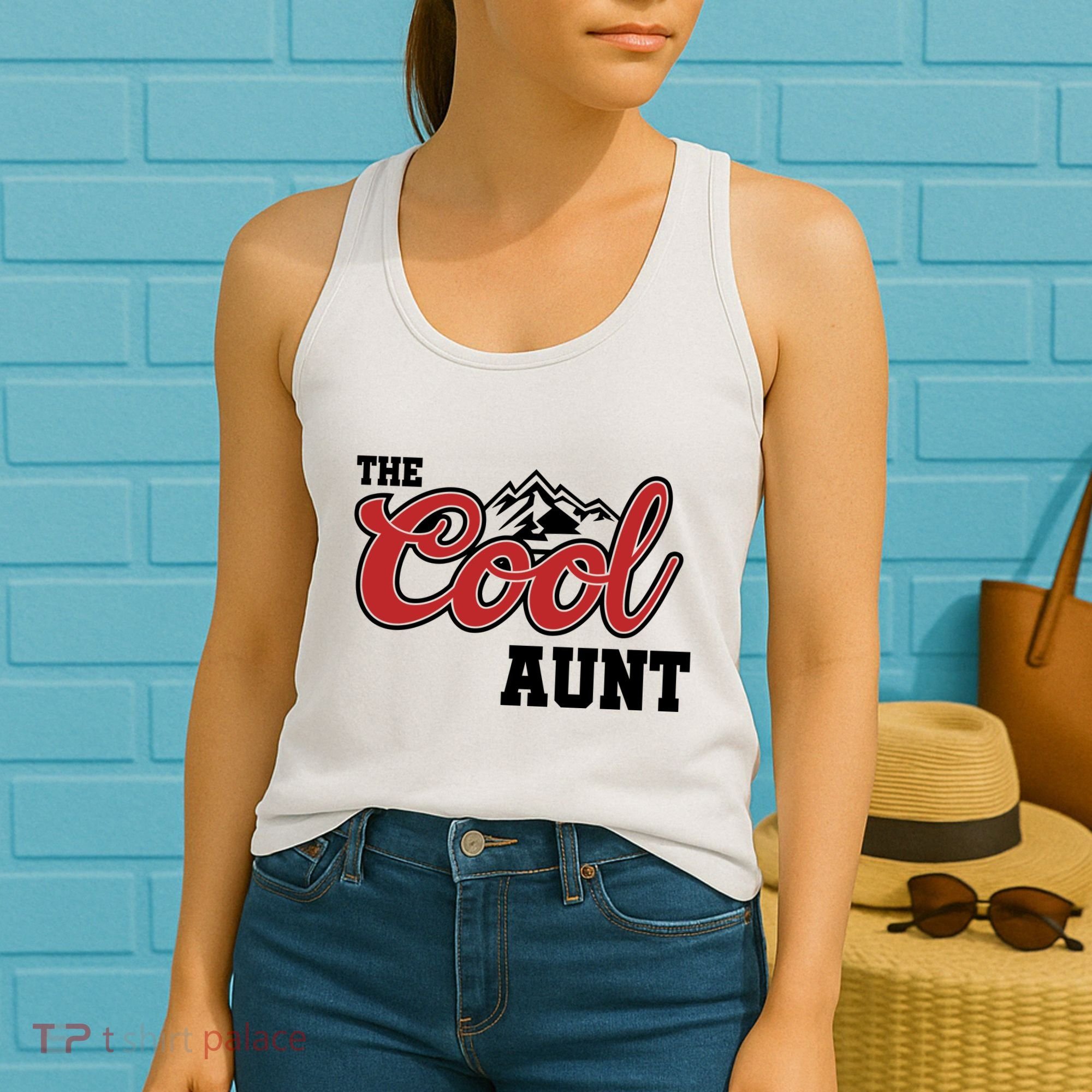 The Cool Aunt Funny Family Beer Lover Joke Women's Tank Top