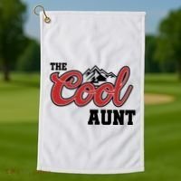 The Cool Aunt Funny Family Beer Lover Joke Golf Towel thumb 1