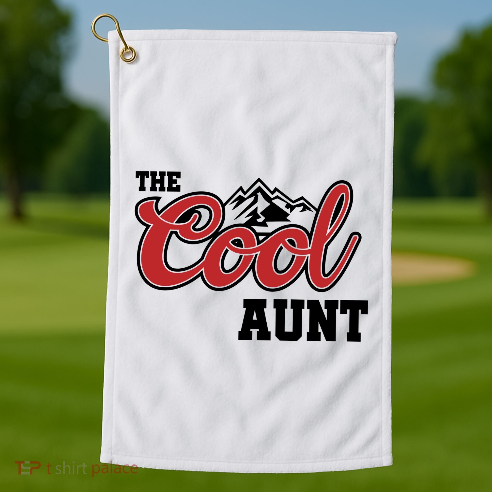 The Cool Aunt Funny Family Beer Lover Joke Golf Towel