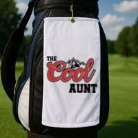 The Cool Aunt Funny Family Beer Lover Joke Golf Towel thumb 2