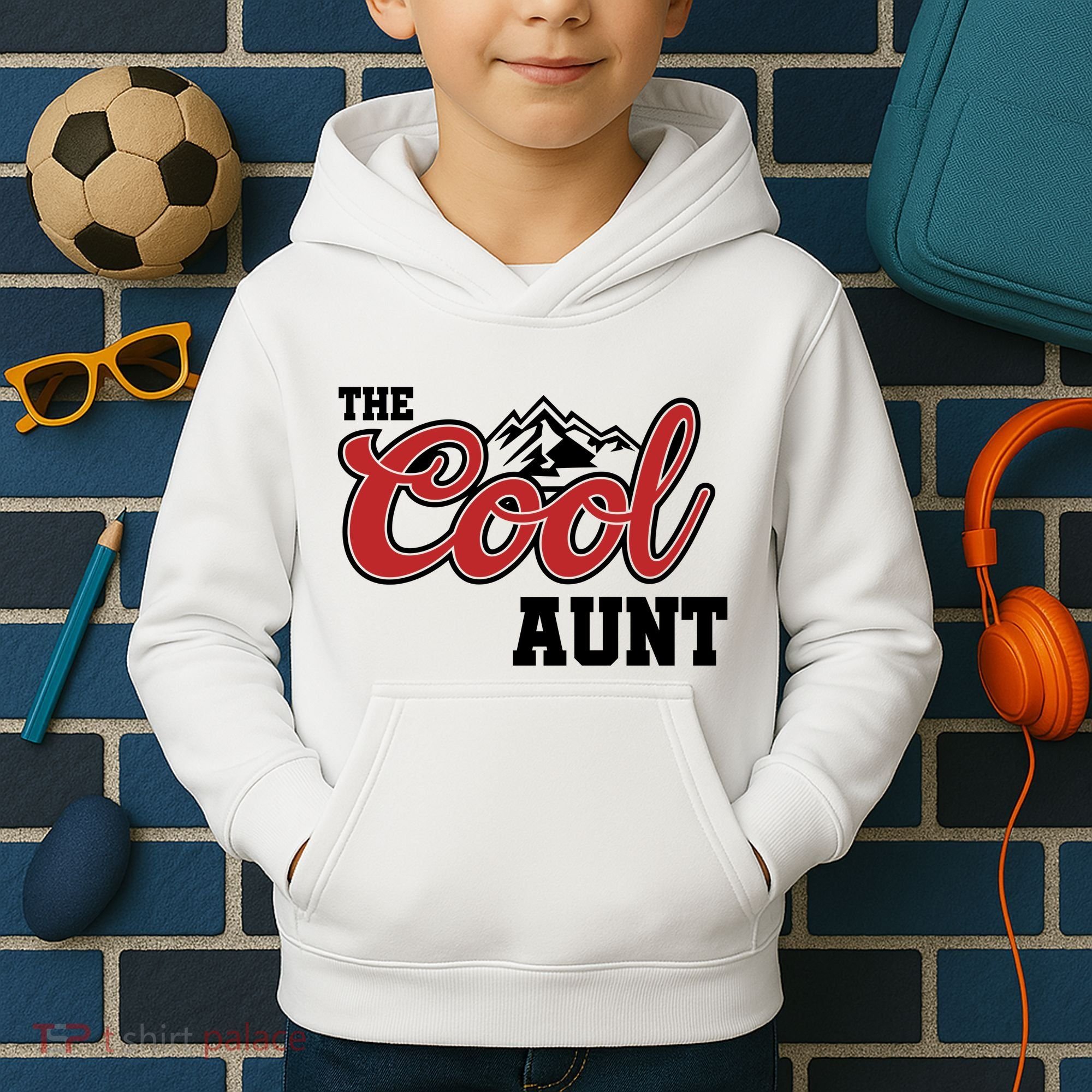 The Cool Aunt Funny Family Beer Lover Joke Kids Hoodie