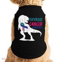 Thyroid Cancer Awareness Cool TRex Warrior Survivor Fighter Doggie Tank thumb 0