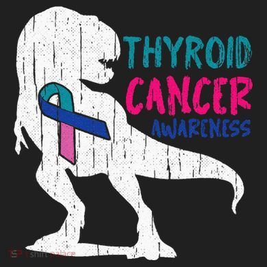 Thyroid Cancer Awareness Cool TRex Warrior Survivor Fighter Five-Panel Snapback Cap