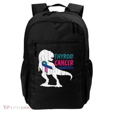 Thyroid Cancer Awareness Cool TRex Warrior Survivor Fighter Backpack