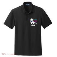 Thyroid Cancer Awareness Cool TRex Warrior Survivor Fighter Dry Zone Grid Polo thumb 0