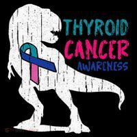 Thyroid Cancer Awareness Cool TRex Warrior Survivor Fighter Mousepad thumb 1