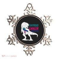 Thyroid Cancer Awareness Cool TRex Warrior Survivor Fighter Ornament thumb 0