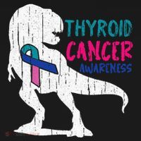 Thyroid Cancer Awareness Cool TRex Warrior Survivor Fighter Women's Tank Top thumb 5
