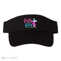 Thyroid Cancer Awareness Religious Christian Faith Over Fear Visor thumb 0