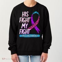 Thyroid Cancer Awareness Ribbon Endocrinologist Gift Idea Women's Sweatshirt thumb 0