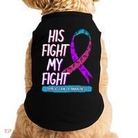 Thyroid Cancer Awareness Ribbon Endocrinologist Gift Idea Doggie Tank thumb 0