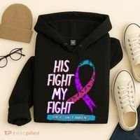 Thyroid Cancer Awareness Ribbon Endocrinologist Gift Idea Hoodie thumb 4