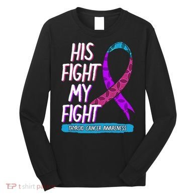 Thyroid Cancer Awareness Ribbon Endocrinologist Gift Idea Long Sleeve Shirt