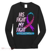 Thyroid Cancer Awareness Ribbon Endocrinologist Gift Idea Long Sleeve Shirt thumb 0