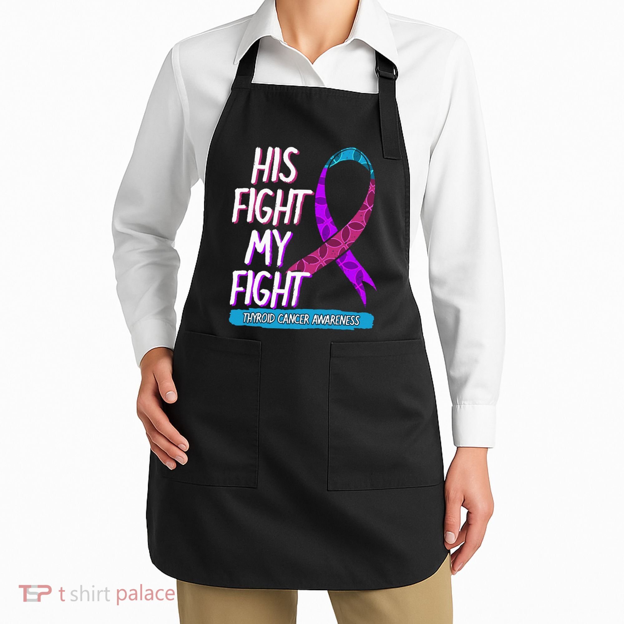 Thyroid Cancer Awareness Ribbon Endocrinologist Gift Idea Apron