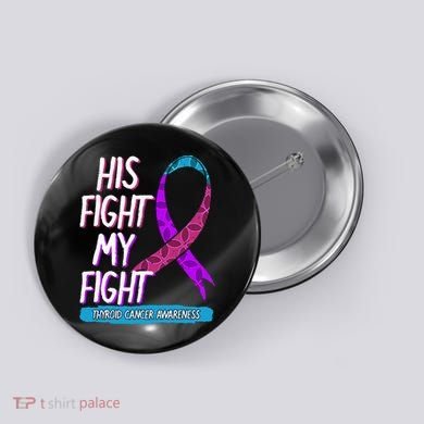 Thyroid Cancer Awareness Ribbon Endocrinologist Gift Idea Button