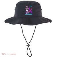 Thyroid Cancer Awareness Ribbon Endocrinologist Gift Idea Bucket Hat thumb 0
