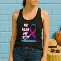 Thyroid Cancer Awareness Ribbon Endocrinologist Gift Idea Women's Tank Top thumb 2